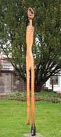 Grashalm, 2006, 290cm hoch, Pappelholz