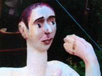 Luftgitarre, 2008, 74cm hoch, Pappelholz